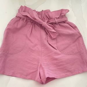 Pink Paperbag Shorts